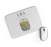 Thumbnail for Leeds Bradford Airport (LBA) design on light gray rectangle mouse pad