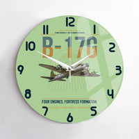 Thumbnail for B-17G Flying Fortress design on light green no frame wall clock