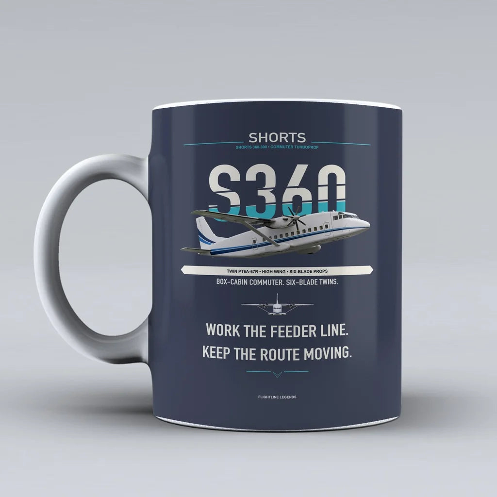 360-300 Mug design on dark blue shorts