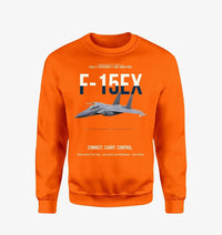 Thumbnail for F-15EX Eagle II Connect Carry Control design on orange sweatshirt