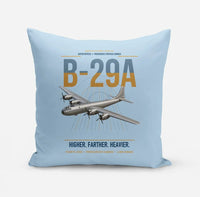 Thumbnail for B-29A Superfortress design on light blue pillow