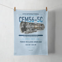 Thumbnail for CFM56-5C design on light blue towel
