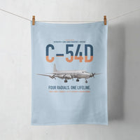 Thumbnail for C-54D Skymaster design on light blue towel