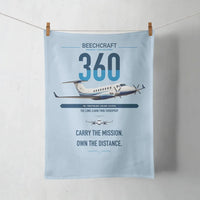 Thumbnail for Beechcraft King Air 360 design on light blue towel