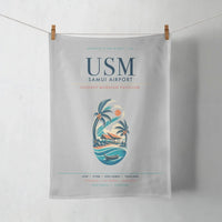 Thumbnail for Samui Airport Koh Samui (USM) design on light gray towel