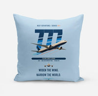 Thumbnail for Boeing 777-9 design on light blue pillow