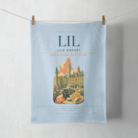 Thumbnail for Lille Airport (LIL) design on light blue towel