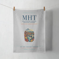Thumbnail for Manchester–Boston Regional Airport (MHT) design on light gray towel