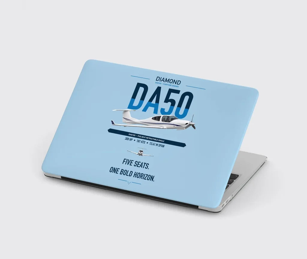 Diamond DA50 RG design on light blue MacBook case