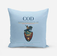 Thumbnail for Yellowstone Regional Airport (COD) design on light blue pillow