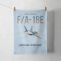 Thumbnail for F-A-18E Super Hornet design on light blue towel