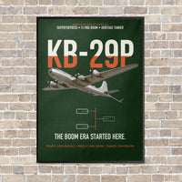 Thumbnail for KB-29P SUPERFORTRESS vertical canvas print - framed - dark green background