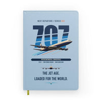 Thumbnail for Boeing 707-320C design on light blue notebook