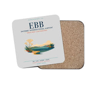 Thumbnail for Entebbe International Airport (EBB) design on light gray 1 piece coaster