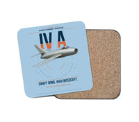 Thumbnail for Dassault Mystère IV A design on light blue 1 piece coaster