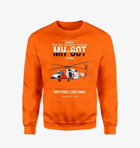 Thumbnail for Sikorsky MH-60T Jayhawk design on orange sweatshirt