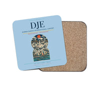 Thumbnail for Djerba-Zarzis International Airport (DJE) design on light blue 1 piece coaster