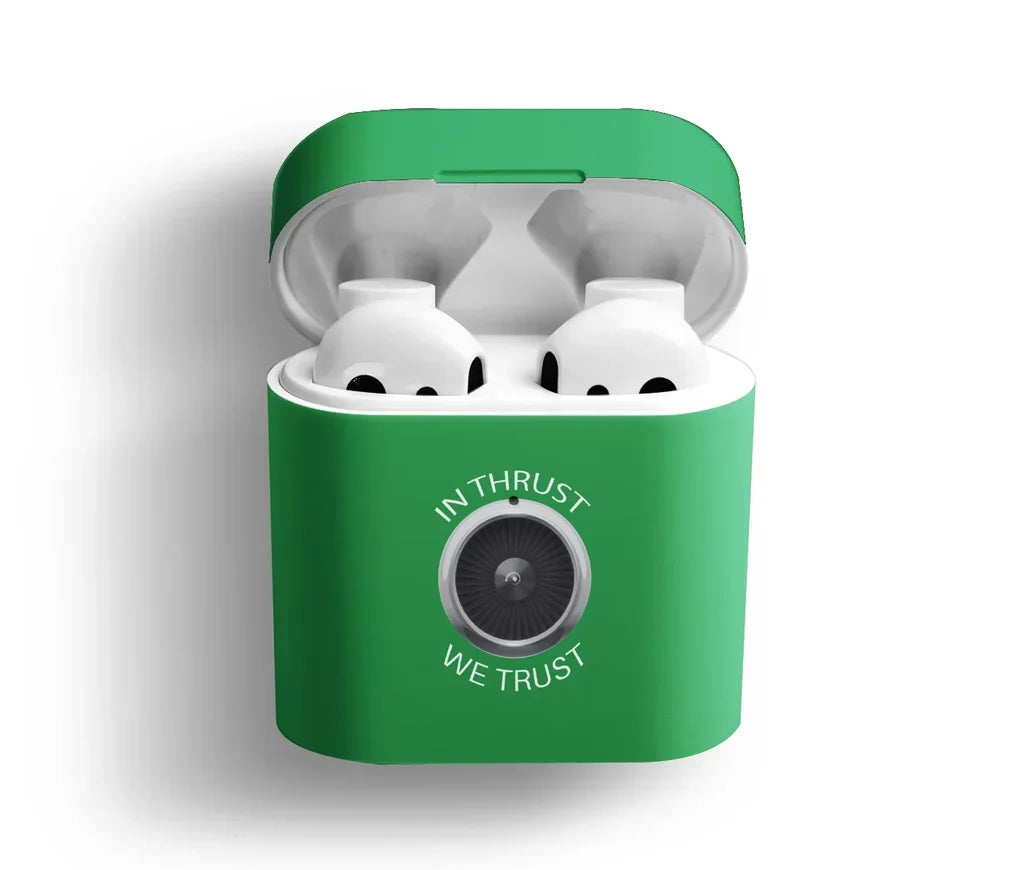 In Thrust We Trust AirPods plastic case - Green