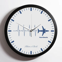 Thumbnail for Aviation Heartbeats aviation design on premium wood and metal wall clock.