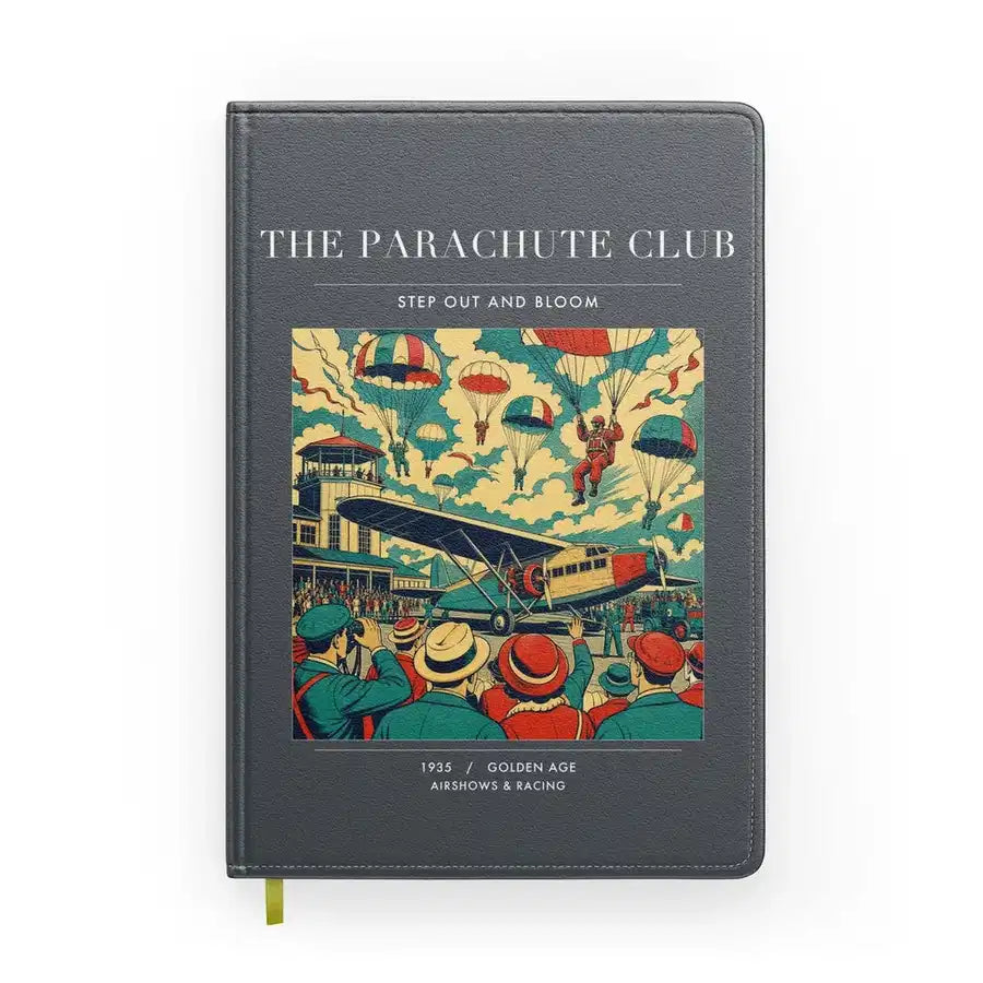 VINTAGE G4032 - The Parachute Club - Designed Notebooks design on gray