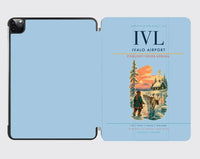 Thumbnail for Ivalo Airport (IVL) design on light blue ipad tablet case
