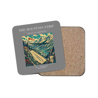 Thumbnail for The Mountain Strip - Designed Coasters design on gray 1-piece