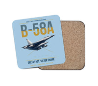 Thumbnail for B-58A Hustler design on light blue 1 piece coaster