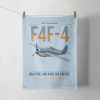 Thumbnail for F4F-4 Wildcat design on light blue towel
