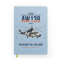 Thumbnail for Leonardo AW139 design on light blue notebook
