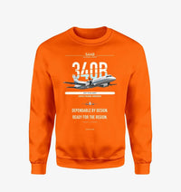 Thumbnail for Saab 340B design on orange sweatshirt