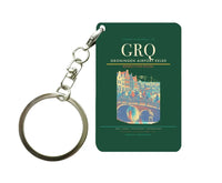 Thumbnail for Groningen Airport Eelde (GRQ) design on dark green key chain