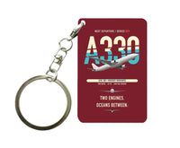 Thumbnail for Airbus A330-300 Key Chain design on dark red key chain