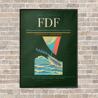 Thumbnail for Martinique Aimé Césaire International Airport FDF — Fort-de-France vertical canvas print - framed - dark green background