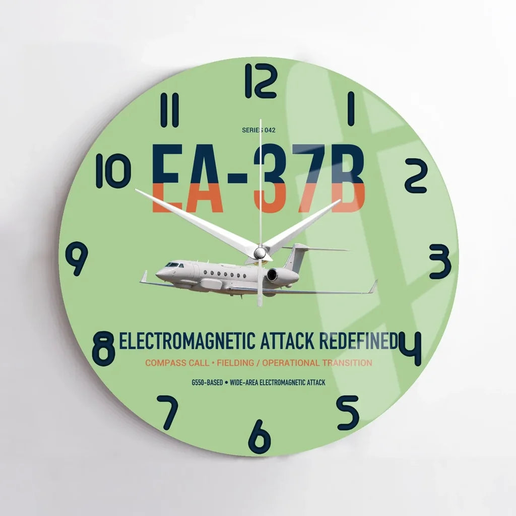EA-37B Compass Call design on light green no frame wall clock