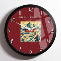 Thumbnail for VINTAGE G4028 - The Glacier Pilots - Designed Wall Clocks design on darkred framed