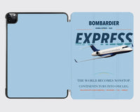 Thumbnail for Bombardier Global Express design on light blue ipad tablet case