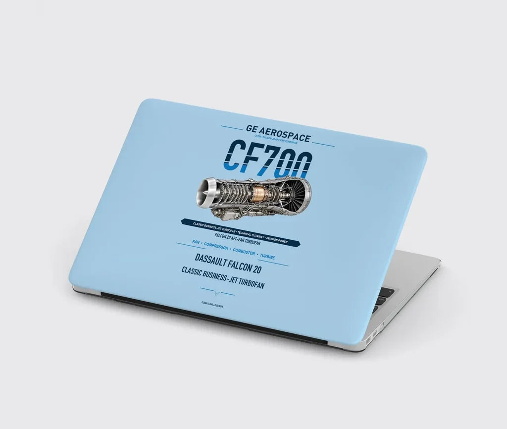 CF700 design on light blue MacBook case