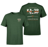 Thumbnail for KA-3B Skywarrior design on dark green double-side t-shirt, double-side print