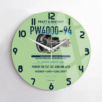 Thumbnail for PW4000-94 design on light green no frame wall clock