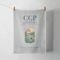 Thumbnail for Shah Amanat International Airport Chattogram (CGP) design on light gray towel