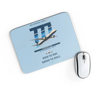 Thumbnail for Boeing 777-9 design on light blue rectangle mouse pad