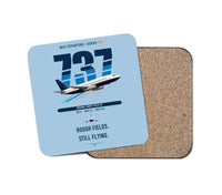 Thumbnail for Boeing 737-200 design on light blue 1 piece coaster