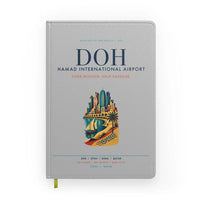 Thumbnail for Doha Hamad International Airport (DOH) design on light gray notebook