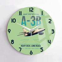 Thumbnail for A-3B Skywarrior design on light green no frame wall clock