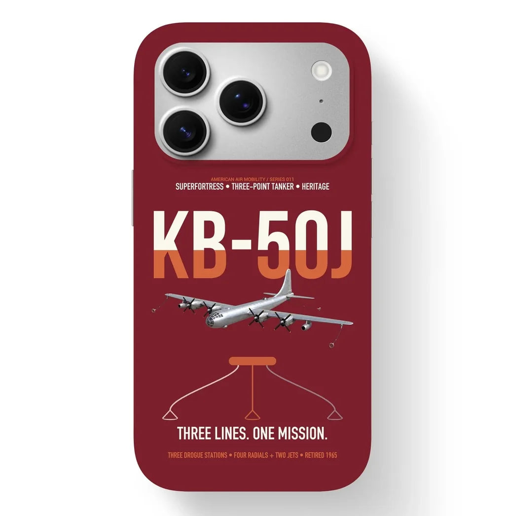 KB-50J Superfortress design on dark red magsafe iphone case, for iPhone 17 Pro
