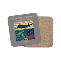 Thumbnail for The River Of Lights - Designed Coasters design on gray 1-piece