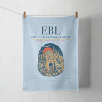 Thumbnail for Erbil International Airport (EBL) design on light blue towel