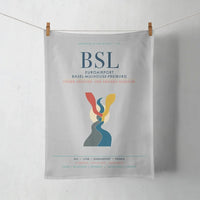 Thumbnail for EuroAirport Basel-Mulhouse-Freiburg (BSL) design on light gray towel