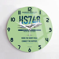 Thumbnail for Hawker Siddeley HS 748 Series 2A design on light green no frame wall clock