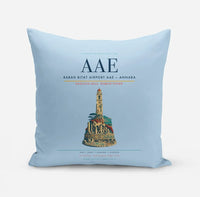 Thumbnail for Rabah Bitat Airport (AAE) design on light blue pillow